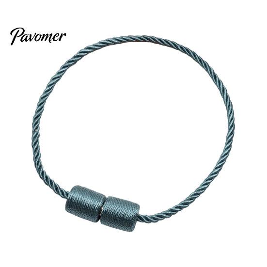 No Drill Curtain Tiebacks Magnetic Tiebacks, Modern Simple Rope Tie Backs, Elegant Decorative Drapes Weave Holdbacks for Home Bedroom Office