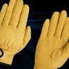 Leather Working Gloves Labor Protection Wear Resistant Garden Daily Work Protective Tool XL Yellow