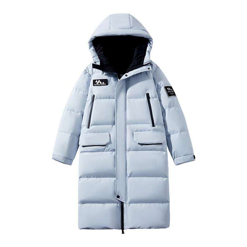Down Jacket Winter Men's Casual Long Solid Color Versatile Hooded Down Jacket New Trendy Fashion Jacket