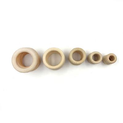 15-100mm Natural Wood Rings Kit Round Wooden Macrame Rings Photography Props