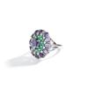 Light Luxury 925 Sterling Silver Women's Ring Natural Iolite Oval Gemstones Fine Jewelry Women's Premium Anniversary Gift