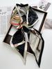 Luxury Print Scarf Skinny Ribbon Hairbands Women Neck Kerchief Foulard Hair Bands Scarves Bag Handle Ribbon 145*14Cm