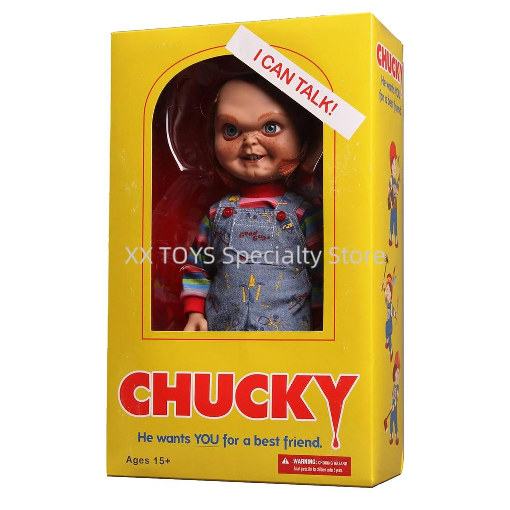 Mezco Toyz Child's Play 2 Mega Good Guy Chucky Action Figure con Suono Chucky Figura Parlante Terrificante da 15 Pollici Giocattoli per Bambini