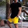 Męska Koszulka Top Okrągły Dekolt Krótki Rękaw Jednolity Kolor Design Miękka Oddychająca Regularny Krój Casualowa Sportowa Koszulka do Fitnessu do Codziennego Noszenia