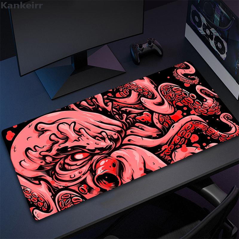 Large Mouse Pad Colour Octopus Monster Desk Mousepad Cute HD Deskmat Extended Gaming Keyboard Mats Large XL Gamer Mousepad 90x40