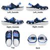 Unisex White Printed EVA Travel Clogs Breathable Soft Sole Slip On Travel Use Beach Garden Daily Walking Beach Sandals Home Use