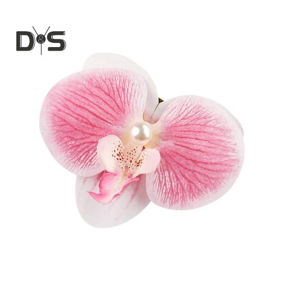 Künstliche Mottenorchideen Haarspange Böhmen Hawaiian Faux Pearl Simulierte Blume Entenschnabelklemme Haarnadel Haarspange Frauen Haarschmuck Kopfbedeckung