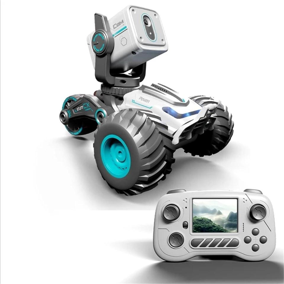 Scale RC Car with FPV Camera | Real-Time Transmission, Two-Way Talk, Transforming Stunts, Large LCD Screen, 4WD, Waterproof