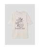 8SECONDS Grunge Oversized Dyed Graphic T-Shirt Beige
