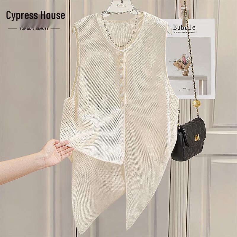 

Женский жилет с асимметричным подолом и круглым вырезом Sibaishe S