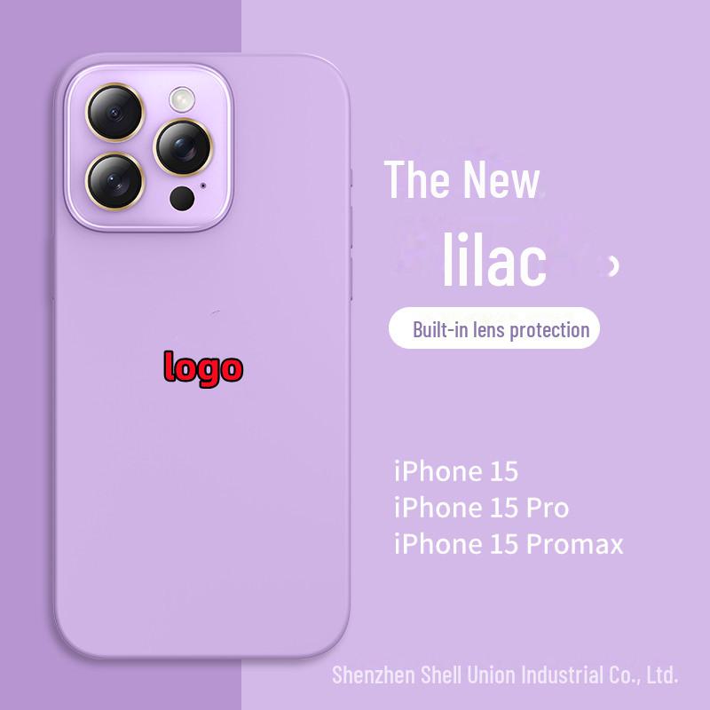 Crystal Lens Mobile Phone Case - Liquid Silicone Small Window for Apple 15 Pro Max, 14/13 Anti-fall Cover