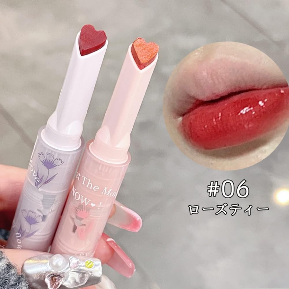 SNS Highly Melting Lip Skin No Makeup Lasts All No Uneven Skin Peel Shiny Rose Red Tea Cute, Pigmented, Makeup. Color. Smudging. Coloring.