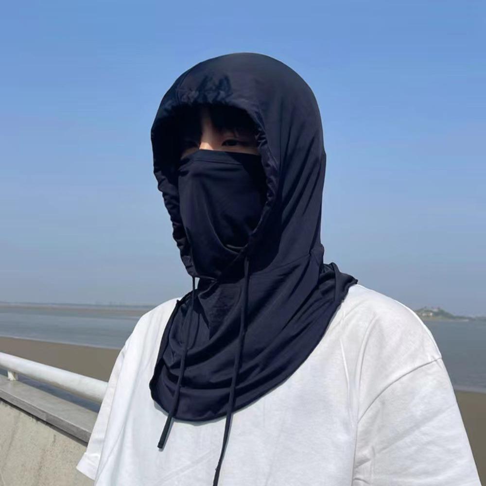 Protect Neck Summer Sunscreen Mask Shawl Sunscreen Mask Breathable Sunscreen Hat Outdoor чёрный