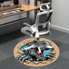 1pc Dino Breakthrough Office Round Area Rug, Under Office Chairs Bedroom Living Room Home Decor, Room Deco, Available in Various Sizes