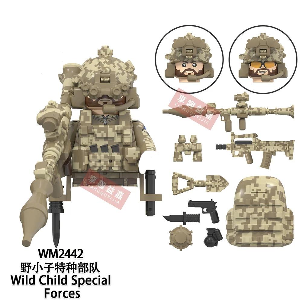X0300 MOC Military Building Blocks Bricks Anime Mini Action Soldier Figures Diy Assembly Toys Kids Birthday Gifts WM2207 WM6147