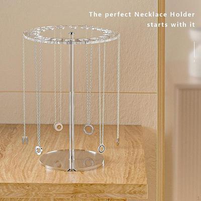 Halskette Halter Schmuck Display Rack Rotierenden Arbeitsplatte Acryl Einfache Organizer