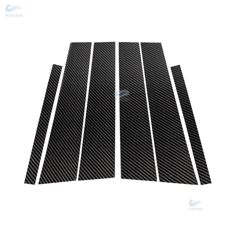 For Mercedes Benz C GLK Class W204 W205 Car Molding Exterior Carbon Fiber Window B-pillar Cover Stickers Trim
