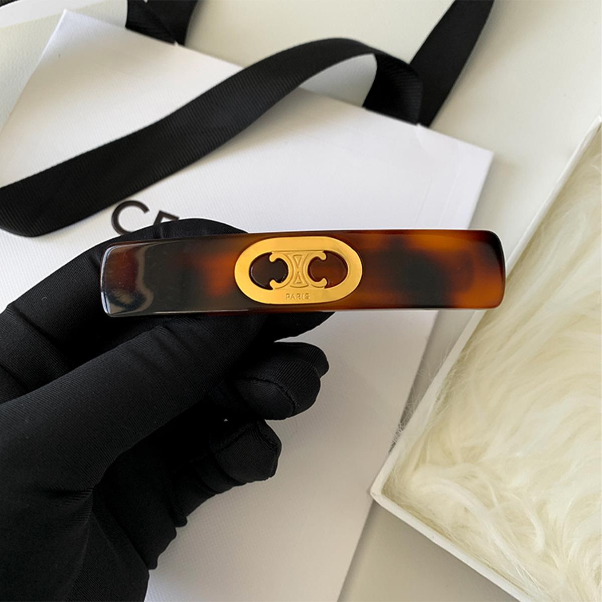 Заколка для волос с ацетатом целлюлозы Янтарная черепаховая боковая челка однословная заколка заколка для затылка