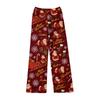 Women's Flannel Pajama Pants Christmas Print Loose Fit Sleep Pants