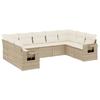 VidaXL Salon de Jardin avec Coussins 9 pcs, Canapés de Terrasse, Ensemble de Meubles de Patio, Mobilier d'Extérieur, Beige 3220597
