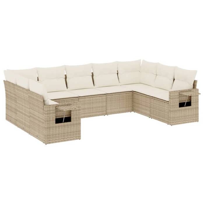 VidaXL Garden Lounge Set with Cushions 9 Pcs, Patio Sofas, Patio Furniture Set, Outdoor Furniture, Beige 3220597
