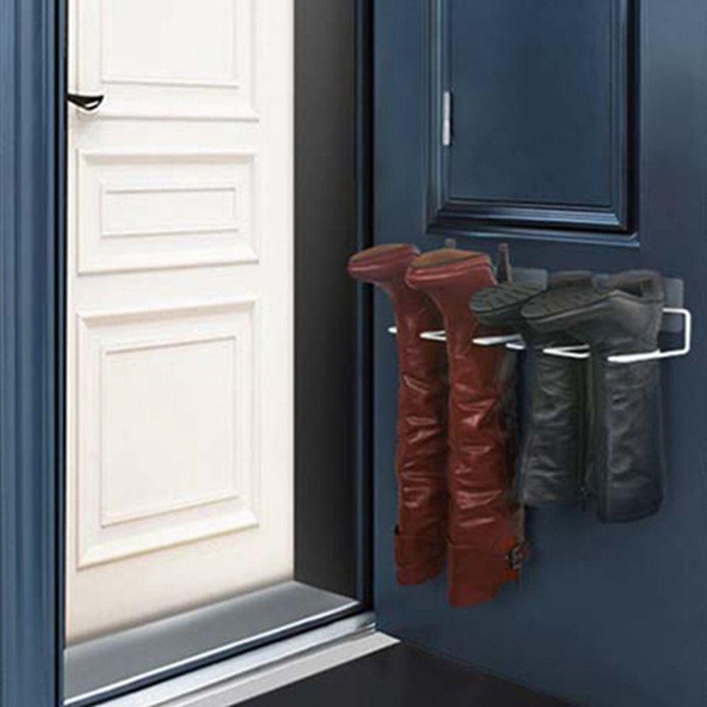 Iron Long Boots Rack Self-Adhesive Boots Organizer Multifunctional Boots Support College Dorm