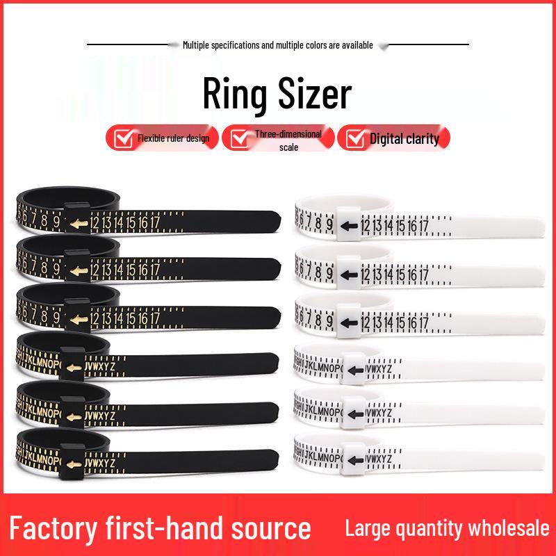 Portable Finger Ring Size Measuring Tape - Soft & Flexible Ruler for Accurate Finger Circumference Measurement