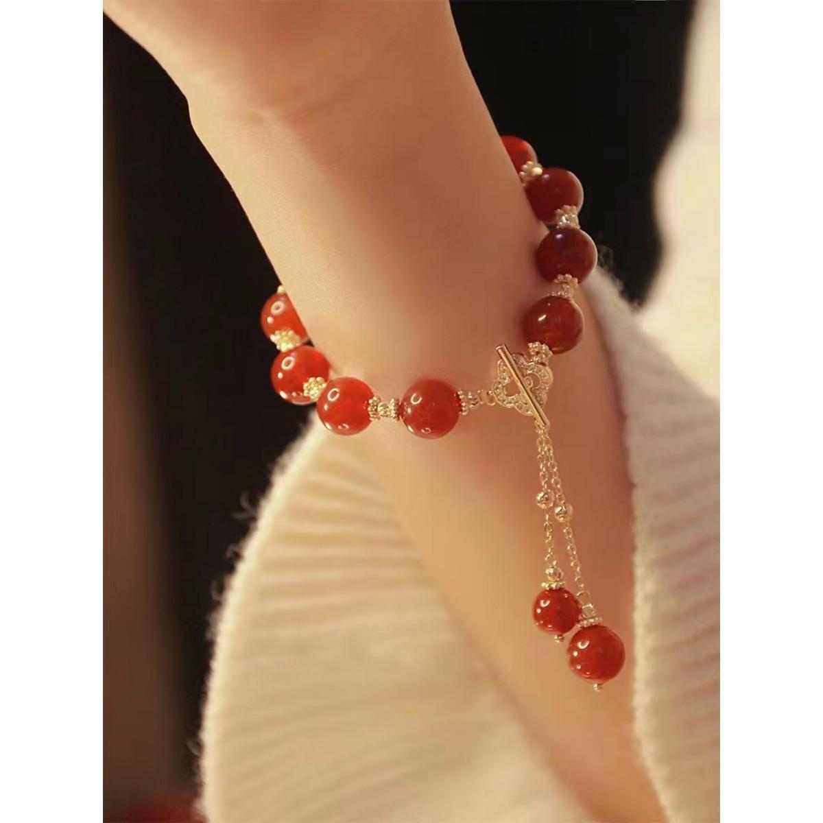 

Новый счастливый четырехлистный клеверный браслет женский Ins нишевый дизайн струнный подарок для подруг