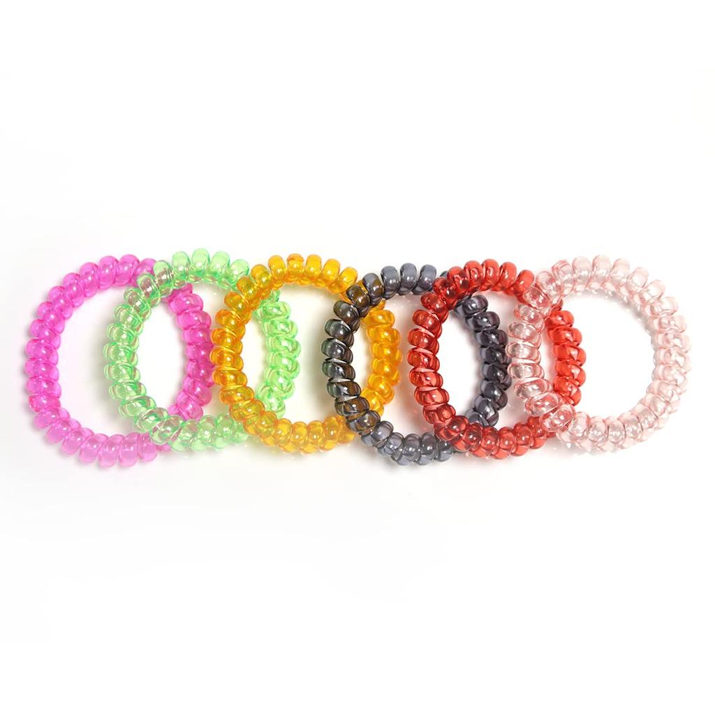 BRMDT Pacote com 6 Pulseiras Elásticas em Espiral, Alívio da Ansiedade para Meninas e Meninos com Autismo, TDAH, Ansiedade e Necessidades Especiais, Alívio com Corda Elástica Colorida