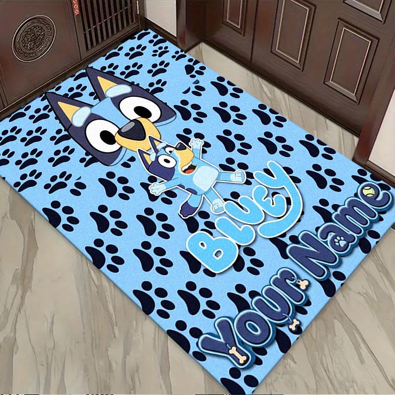 Name Custom Bluey Cartoon Carpet Rug for Living Room Bedroom Home Sofa Decoration,Kids play Non-slip Floor Mat