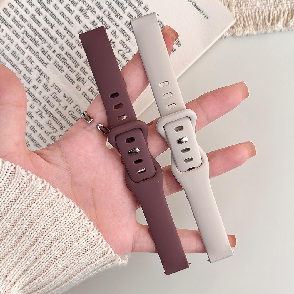14MM Atmungsaktives Silikon-Uhrenarmband mit Schmetterlingsverschluss Kompatibel mit Garmin Lily / Lily 2