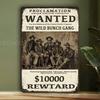Wild West Wanted Poster Metal Wall Art Rustic Cowboy Decor Home Bar Office Man Cave