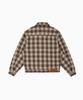 HELLO SUNRISE Hs Check Trucker Jacket_Brown