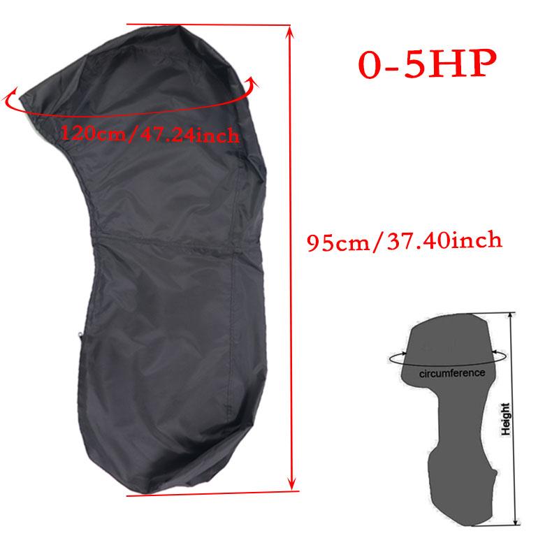 420D 0-15HP Yacht Full Outboard Motor Engine Boat Cover Anti UV Dustproof Cover Marine Engine Protection Waterproof Black 0-5HP