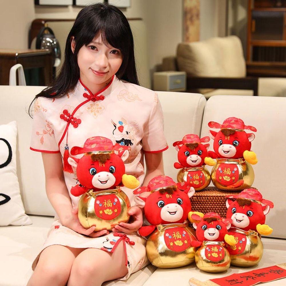 Cartoon Animal Chinese Zodiac Horse Doll Lucky New Year Mascot Horse Stuffed Toys  New Year