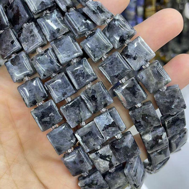 Naturstein Achat Kristall gerillte quadratische Schmuck-DIY-Accessoires, 10x10 unregelmäßige Stücke