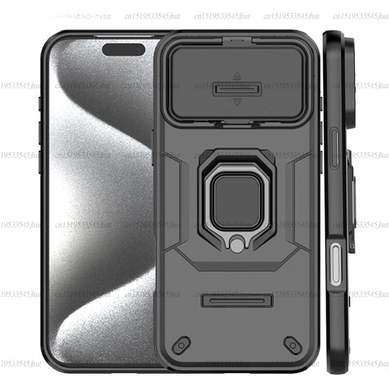 Shockproof Case For iPhone 17 Pro Max Case iPhone 17 Air Ring Holder Magnetic Back Cover For iPhone 17 Pro Max Push Window Case