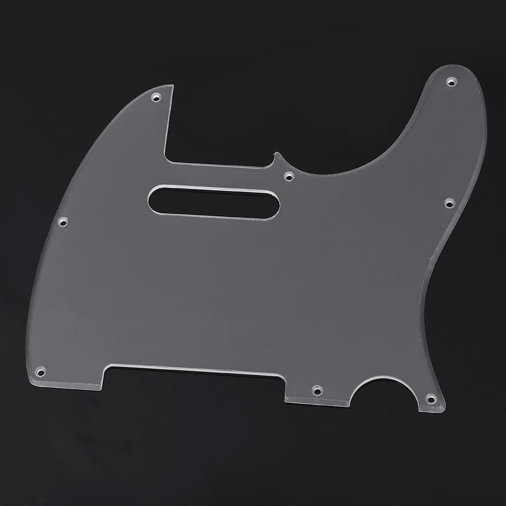 8 Holes Transparent Acrylic Pickguard with Screws for Telecaster TL Style Electric Guitar