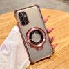 Clear Shockproof Transparent Plating Magsafe Magnetic Stand Holder Case For Samsung Galaxy A14 A34 A54 A15 A35 A55 5G Cover