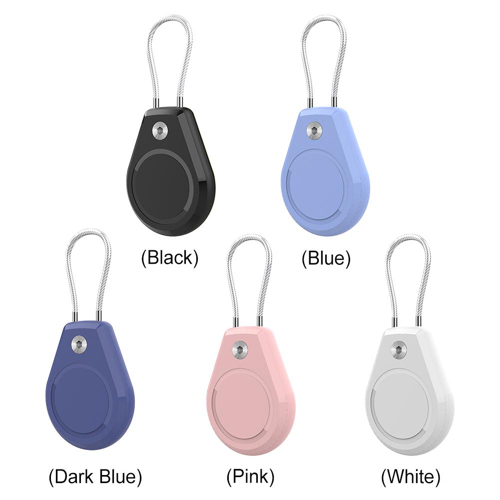 For Apple AirTag Secure Holder with Wire Cable Anti-Lost Protective Case with Keyring Waterproof for Luggage Key Backpack Pet