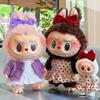 For 17cm/38cm Labubu Doll Clothes Fashion Dress Sweater Doll Clothes Color Match Cardigan Dolls Accessories Cute Decoration Little Clothes
