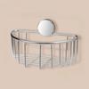 Stainless Steel Suction Cup Storage Rack Hollow-out Tissue Holder Bathroom Organizer Shelf  Home