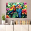 5d DIY Diamond Painting Cross Stitch Colorful Parrot Animals Diamond Embroidery Mosaic Full Round Drill Home Decor