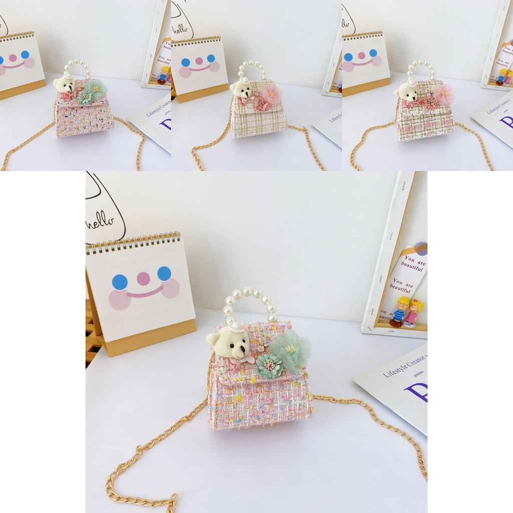 Adorable Mini Children's Crossbody Bag Cute Princess Style Soft Canvas Fashionable Design For Girls With Colorful Options