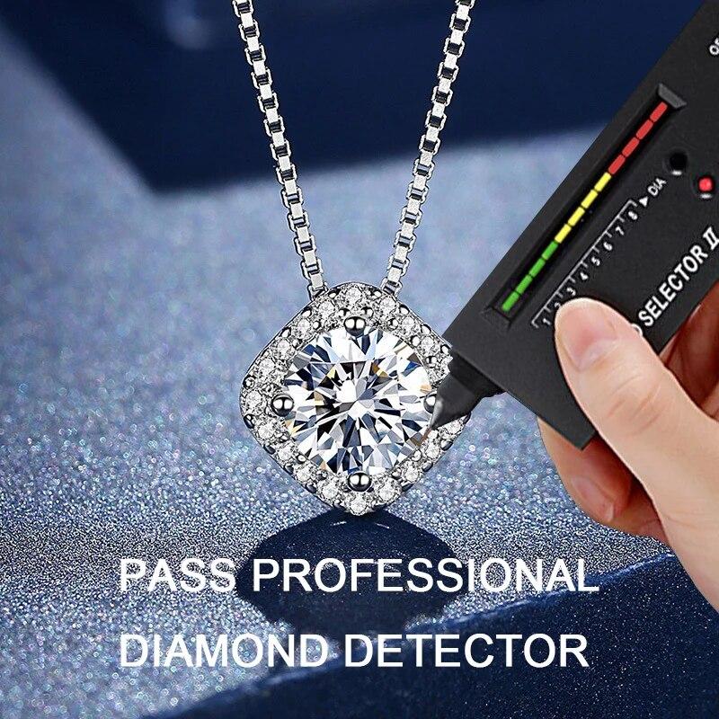 D Color Lab Grown Diamond Colier 925 Sterling Silver Colier delicat moissanit pentru femei Bijuterii Cadou de aniversare de nuntă