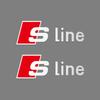 2PCS Car Body Trunk Window Logo Sticker Decal Decor Accessories For F2 Sline RS Quattro A4 A5 A6 TT A8 Q5 Q6 Q7 Q8 S A7 8P S3