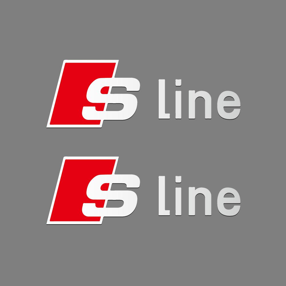 2PCS Car Body Trunk Window Logo Sticker Decal Decor Accessories For F2 Sline RS Quattro A4 A5 A6 TT A8 Q5 Q6 Q7 Q8 S A7 8P S3
