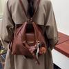 Portable casual handbag for short trips with one shoulder