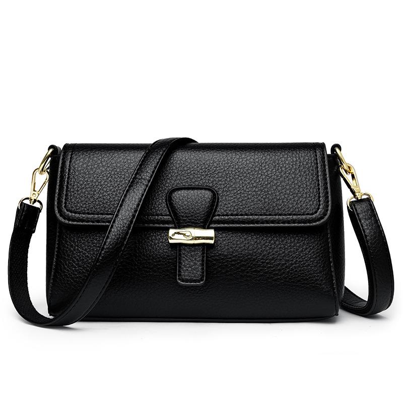 

Женская сумка Женская маленькая квадратная сумка Большая вместительная сумка-мессенджер через плечо с диагональю чёрный