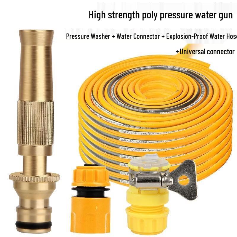 

High-Pressure Car Wash Hose Set with Alloy Spray Gun